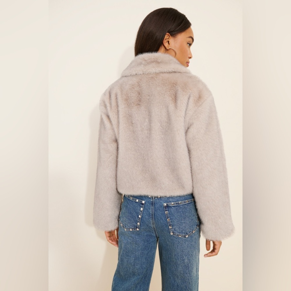 Maeve Cropped Faux-Fur Coat - Picture 4 of 9